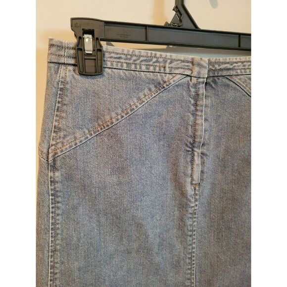 Vintage Theory Womens Knee Length Straight Pencil Skirt Med Wash Size 0 - Picture 3 of 7
